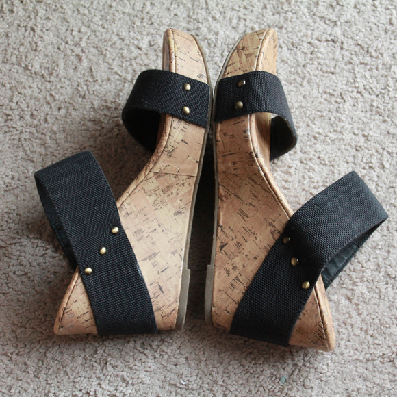Shoes - Black wedge 8.5